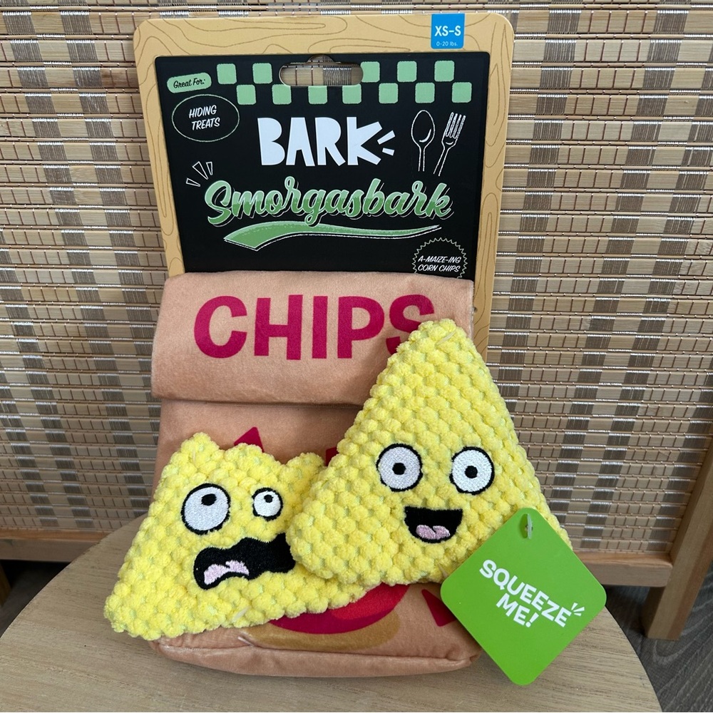 Bark Box Toy BARK Corn Chips Plush Dog Toy